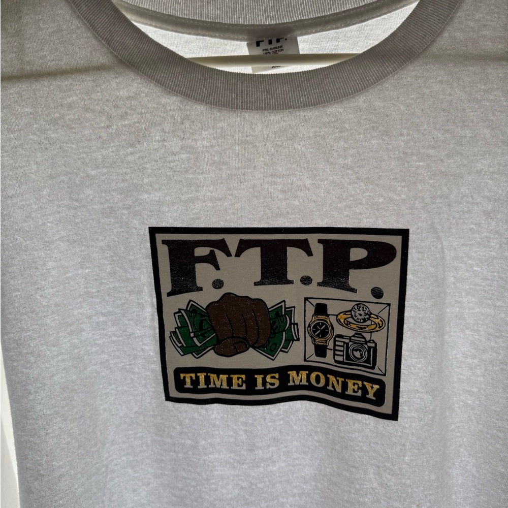 FTP Time is Money Graphic Tee in White